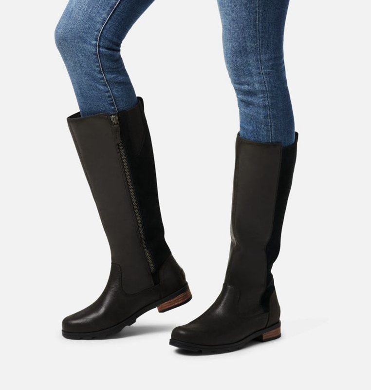 Sorel Dam Gummistövlar Svarta - Emelie™ Tall Låga - HKU-615980
